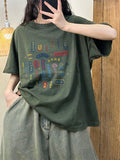 Women Summer Casual Print Loose T-Shirt